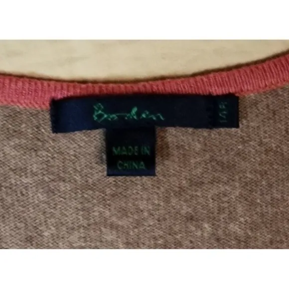 🍓 Boden colorblock sweater fit and flare flattering midi dress RARE size 14