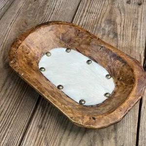 078 Small Décor Bowl - White w/