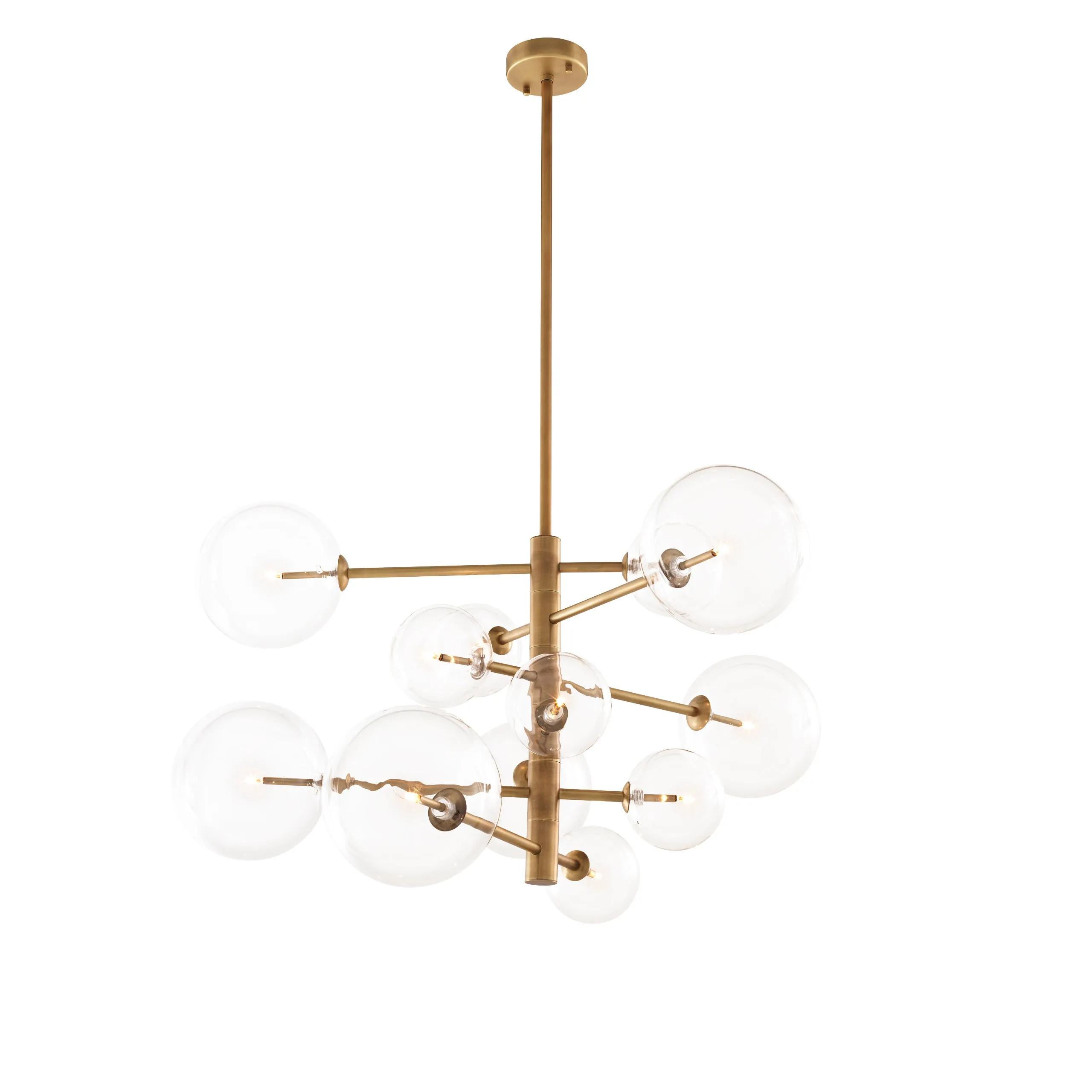 112077UL - Chandelier Argento S antique brass finish