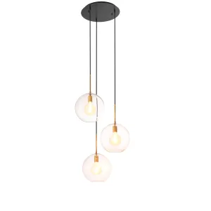 112633UL - Chandelier Tango 3 light antique brass finish