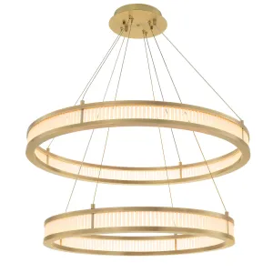113902UL - Chandelier Damien Double antique brass finish