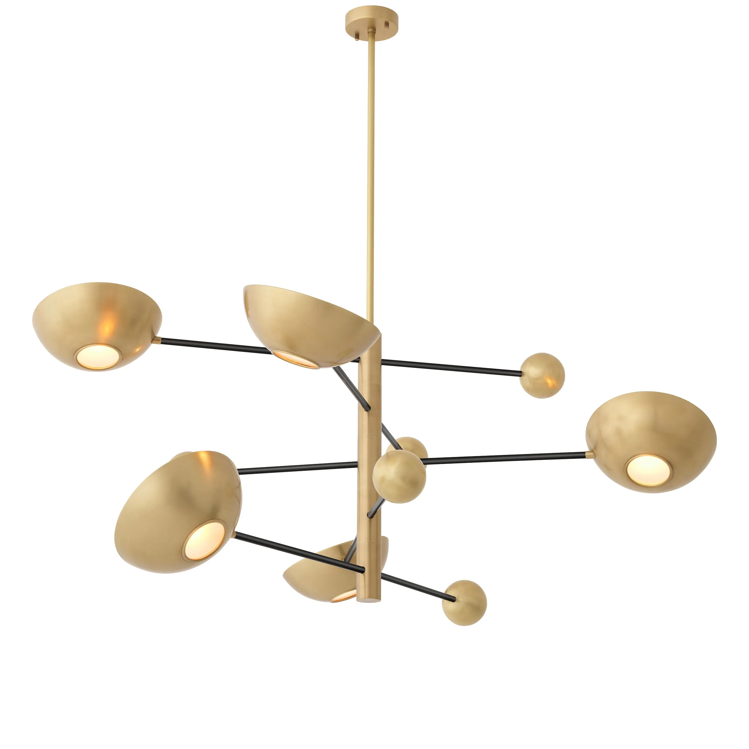 115245UL - Chandelier Salinas antique brass finish UL