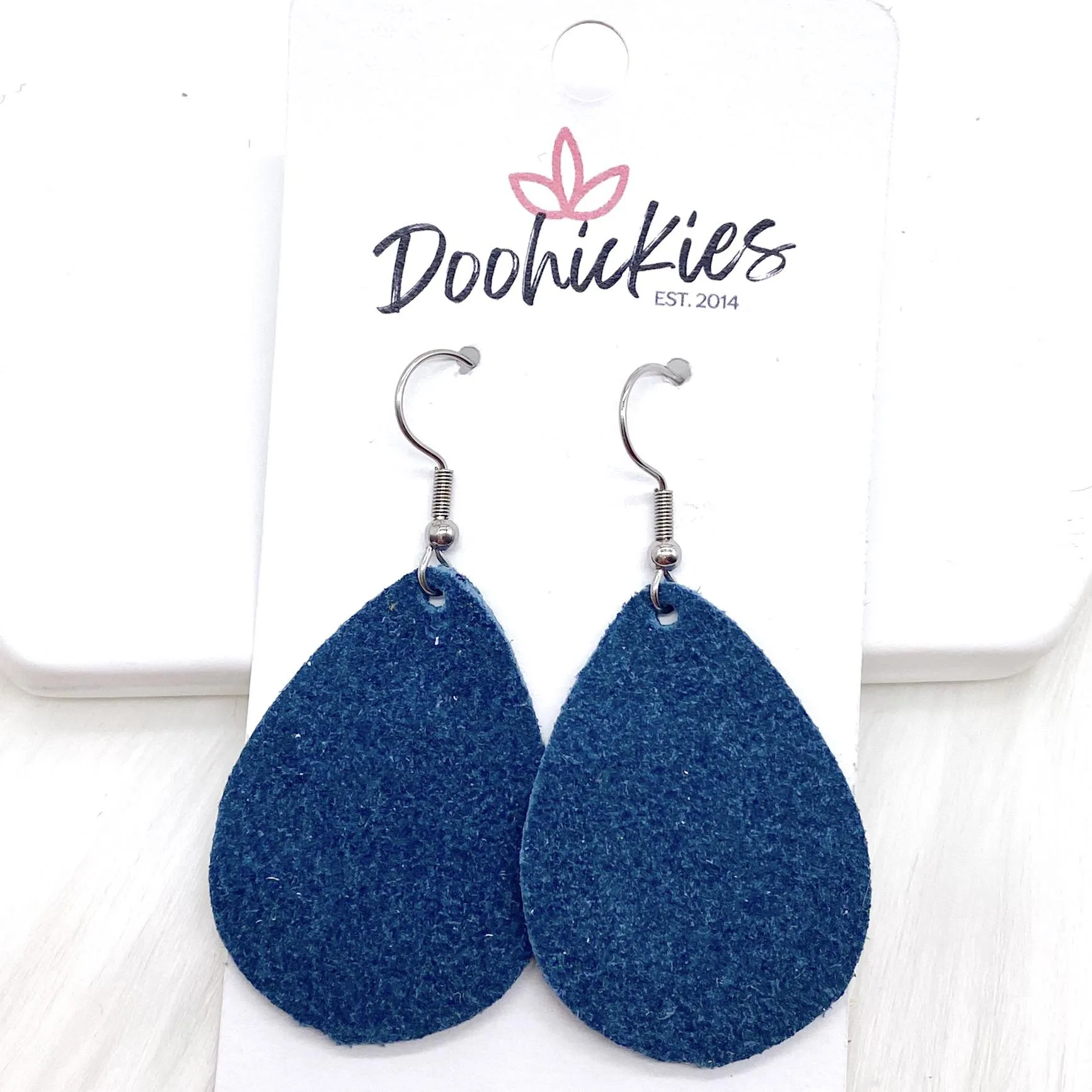 1.5" Watercolor Flowers Mini Collection (Leather) -Earrings