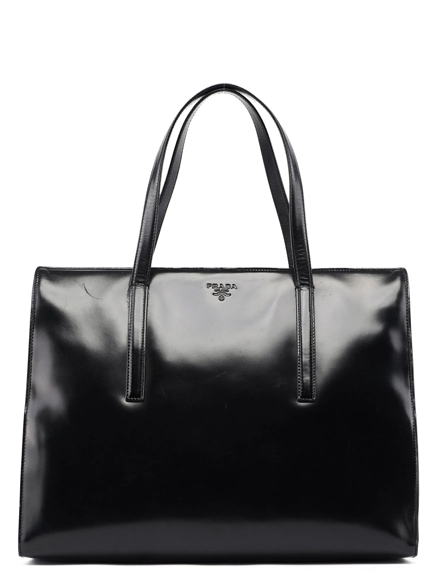 1995 Black Spazzolato Tote Bag