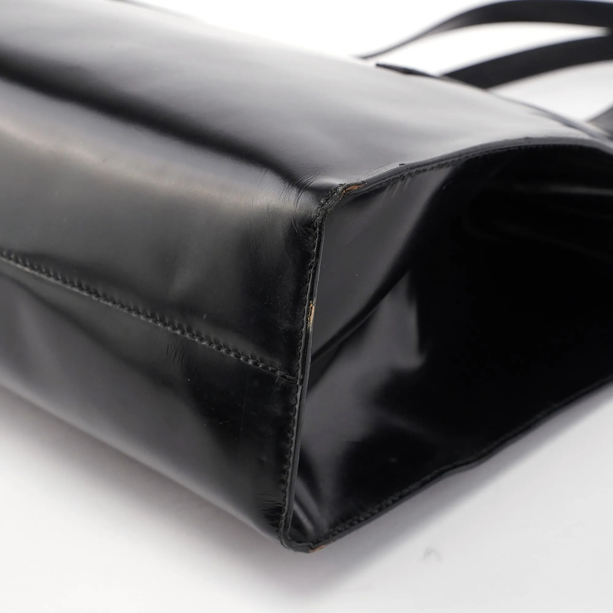 1995 Black Spazzolato Tote Bag