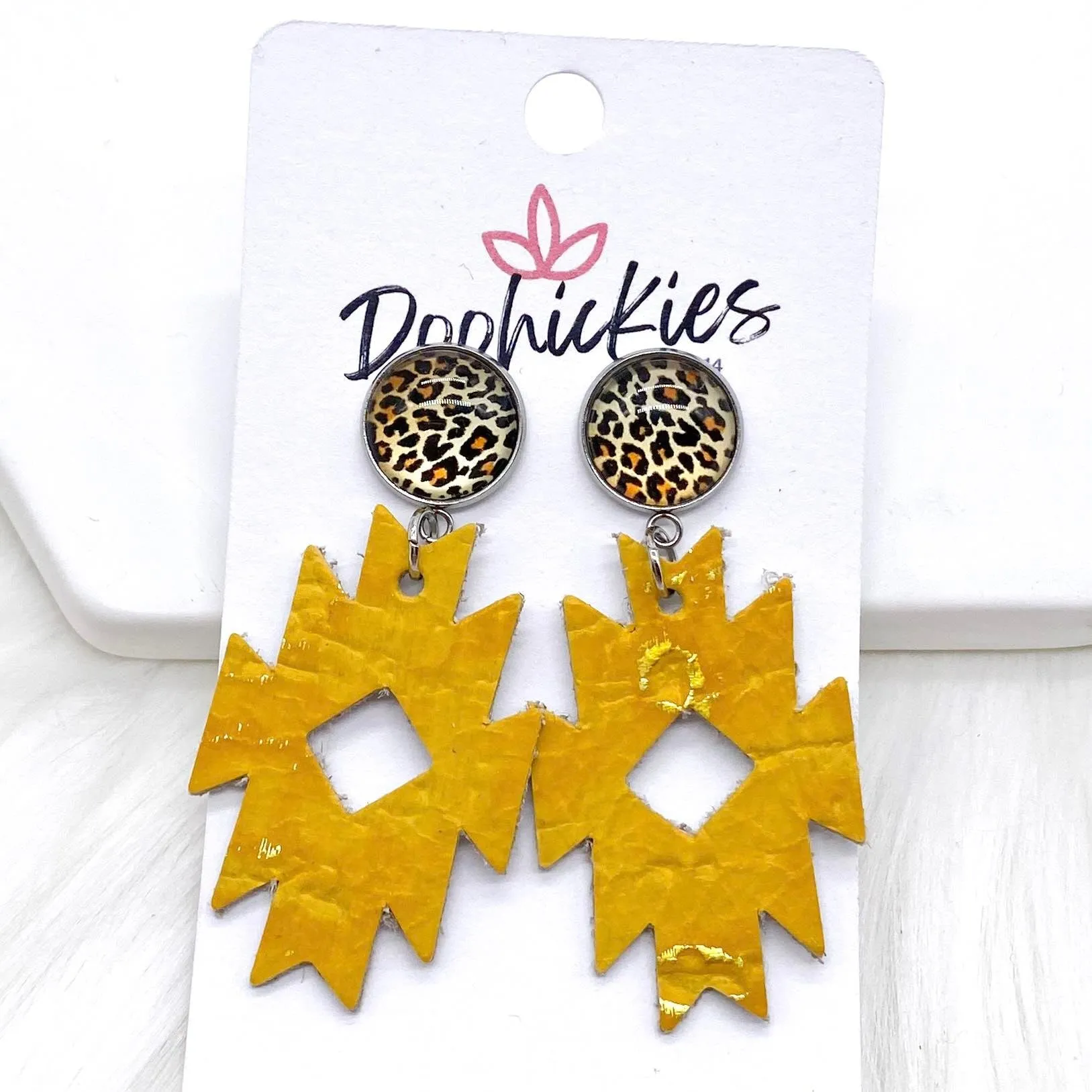 2" Lil’ Aztec Dangles (Leather) -Earrings