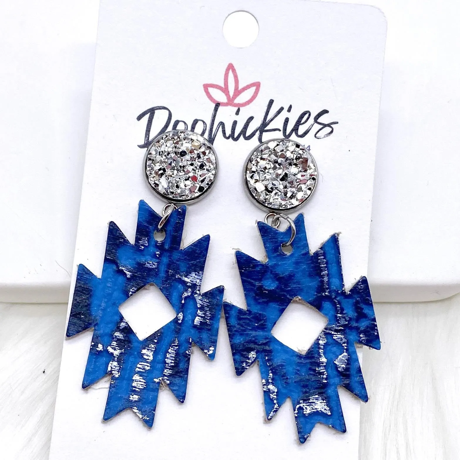 2" Lil’ Aztec Dangles (Leather) -Earrings