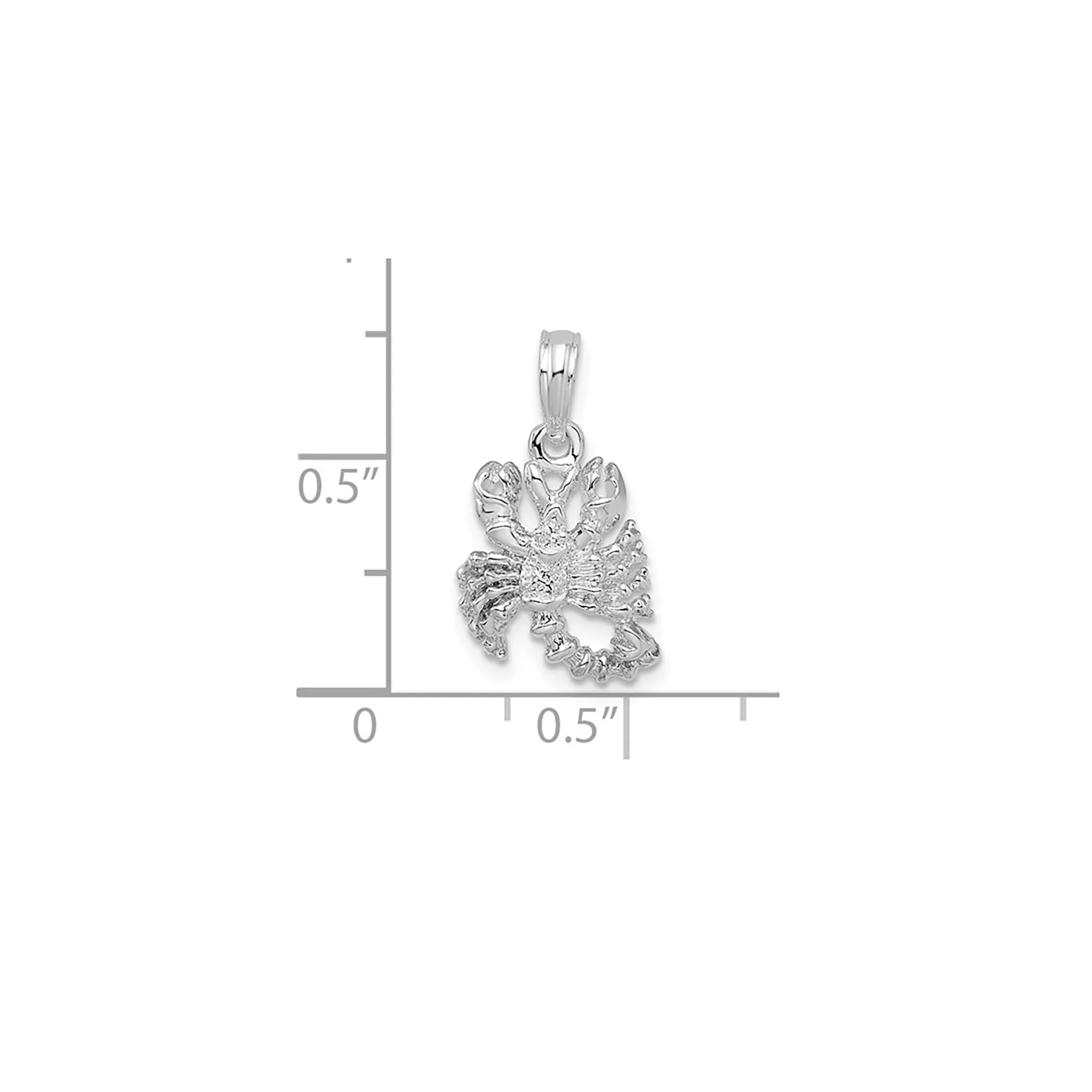 3-D Antique-Finish Scorpio Zodiac Pendant (Silver)