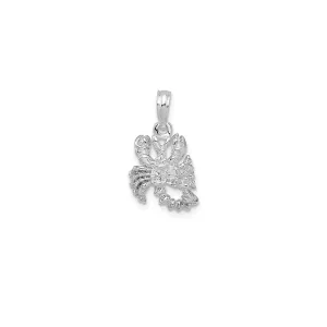 3-D Antique-Finish Scorpio Zodiac Pendant (Silver)