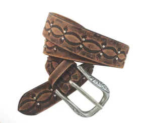 9629300 Roper Women's Distressed Hand Sanded Leather Belt