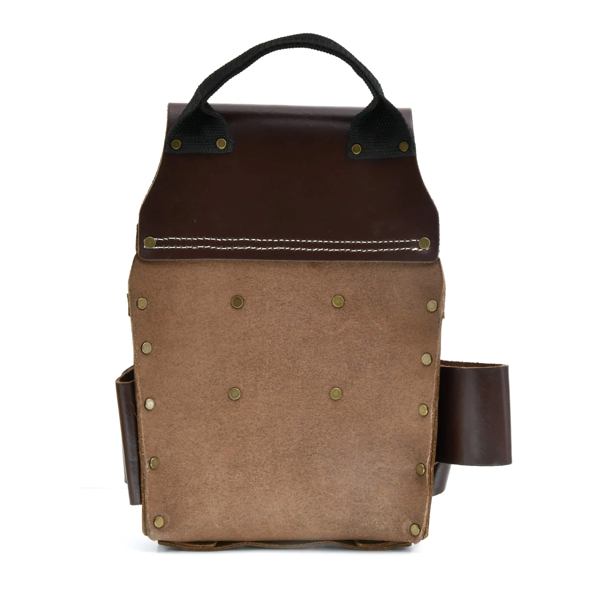 98465 - 10 Pocket Electrician's Tool Pouch in Tan Full Grain Leather | Style n Craft