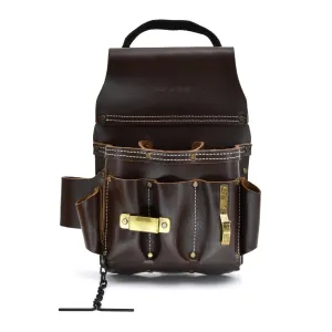 98465 - 10 Pocket Electrician's Tool Pouch in Tan Full Grain Leather | Style n Craft