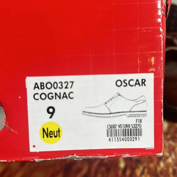 Abeo  Oscar Dress Casual Shoes cognac   Men's Size US 9 new with box