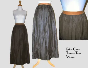 Antique Circa 1870 Black Underskirt – Post Civil War Era – Hand Sewn