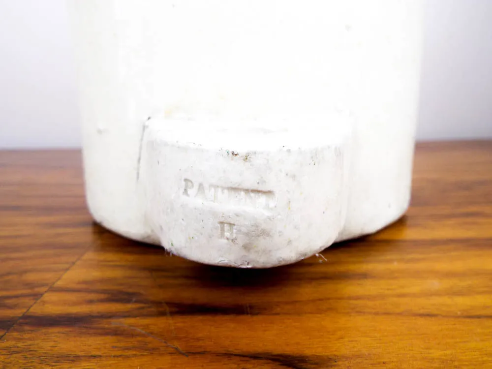 Antique English1 Gallon Crock Jug ~ H Inwood Grocer, Luton