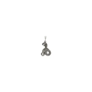 Antique Finish Cobra Pendant (Silver)