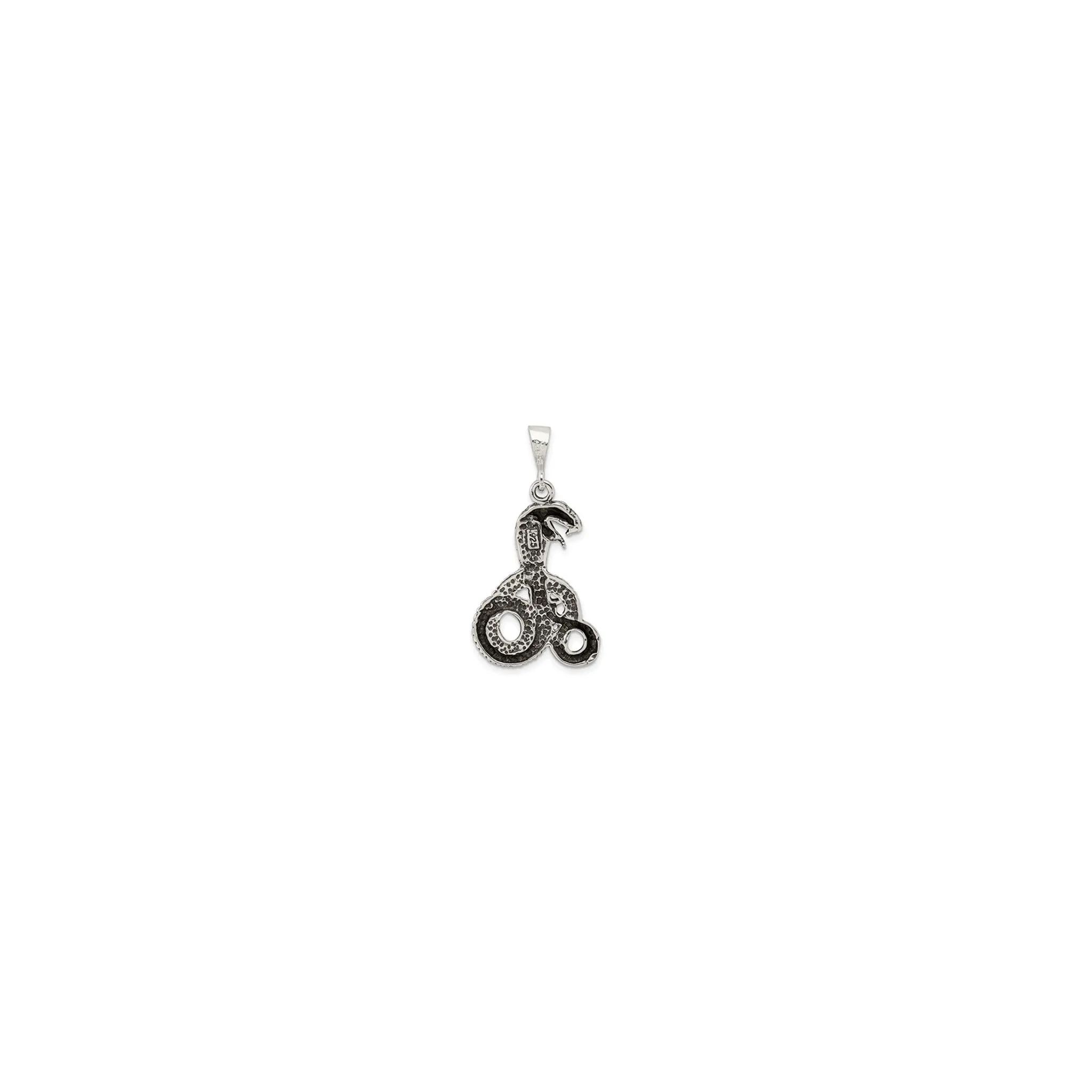 Antique Finish Cobra Pendant (Silver)