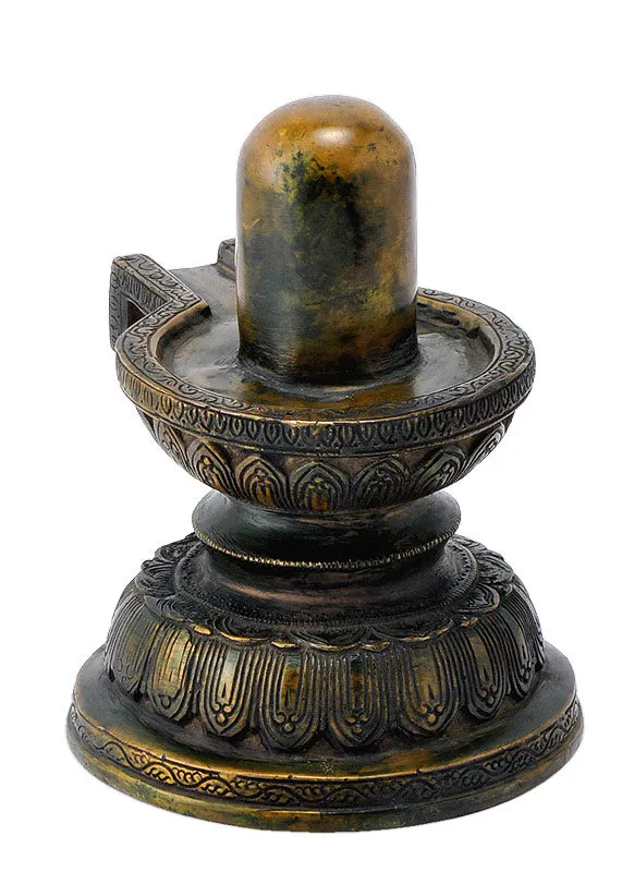 Antique Finish Decorative Shivaling Contemporary Sculpture