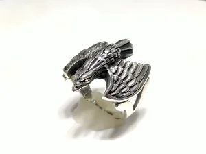 Antique-Finish Eagle Ring (Silver)