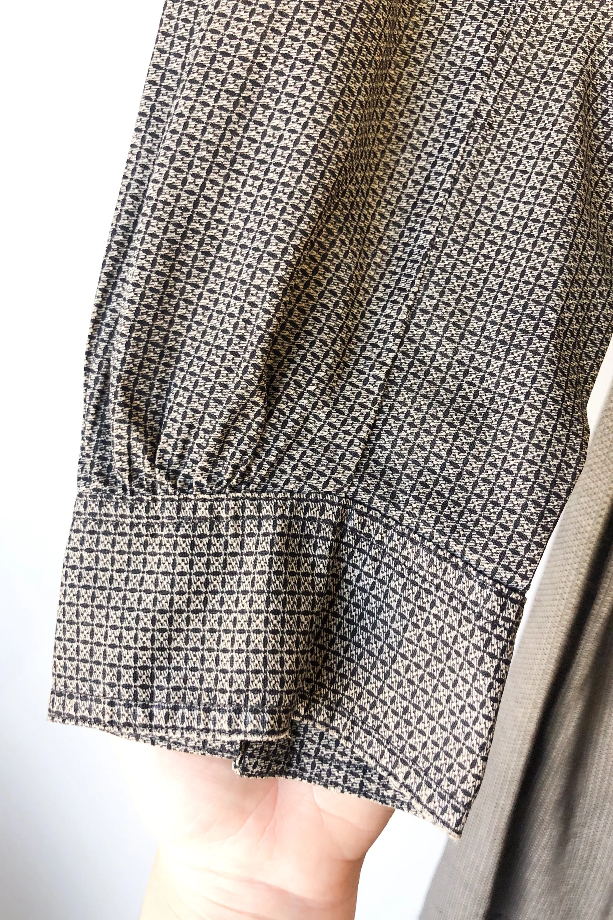 Antique Grey Printed Calico Dress
