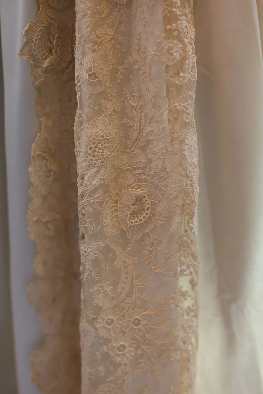 Antique Heavy Satin Wedding Dress
