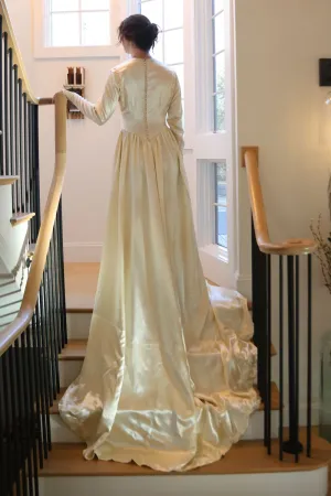 Antique Heavy Satin Wedding Dress