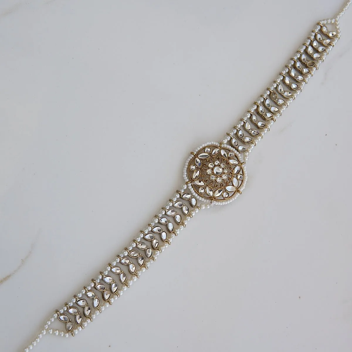 Antique Kundan Sheesh Patti For Head