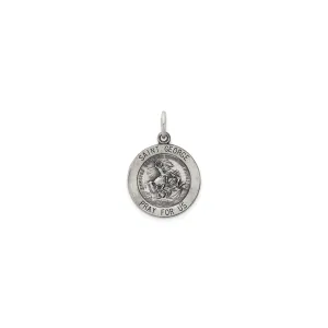 Antique Saint George Medallion Charm (Silver)