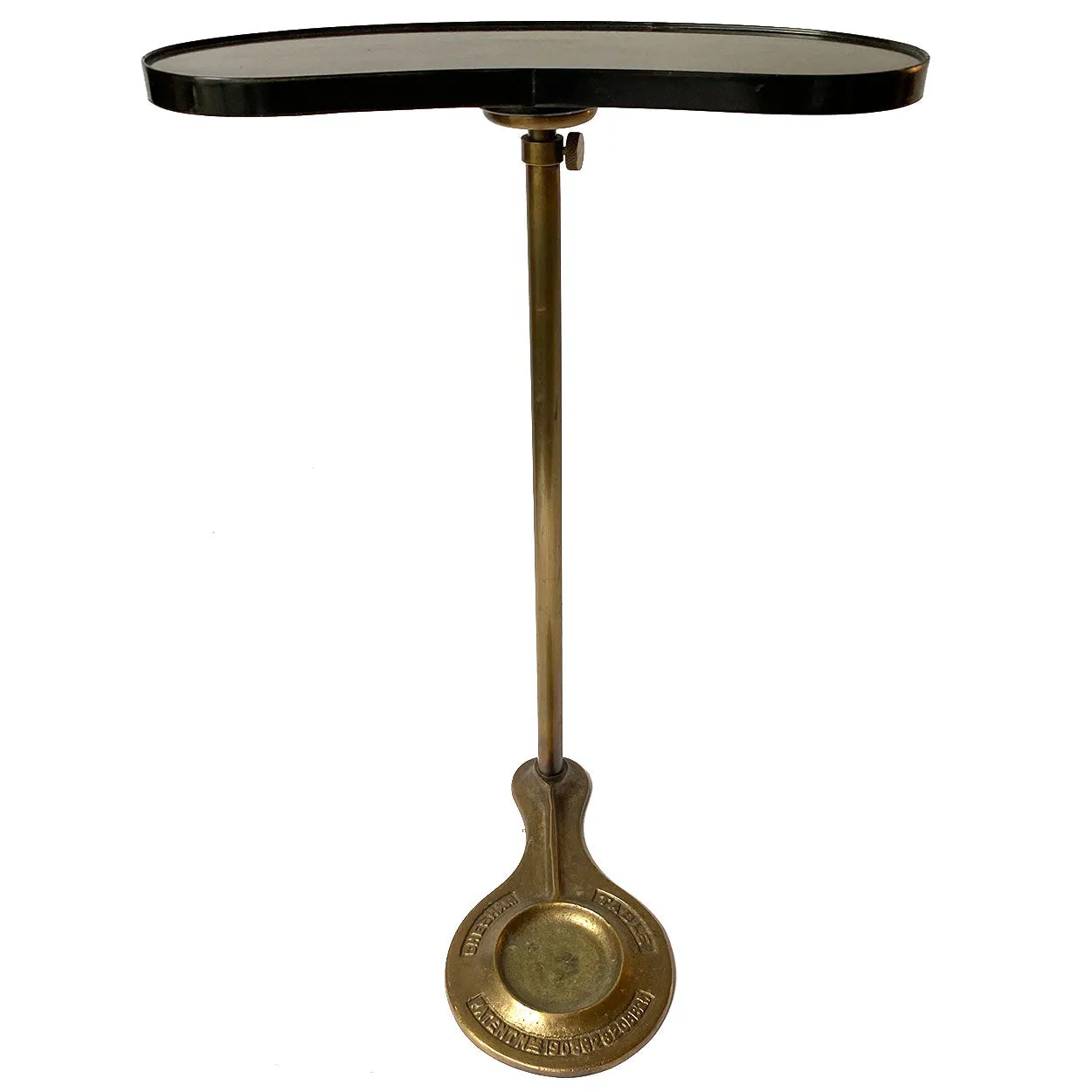 Argentine Chesham Brass and Mahogany Adjustable Drinks Side Table