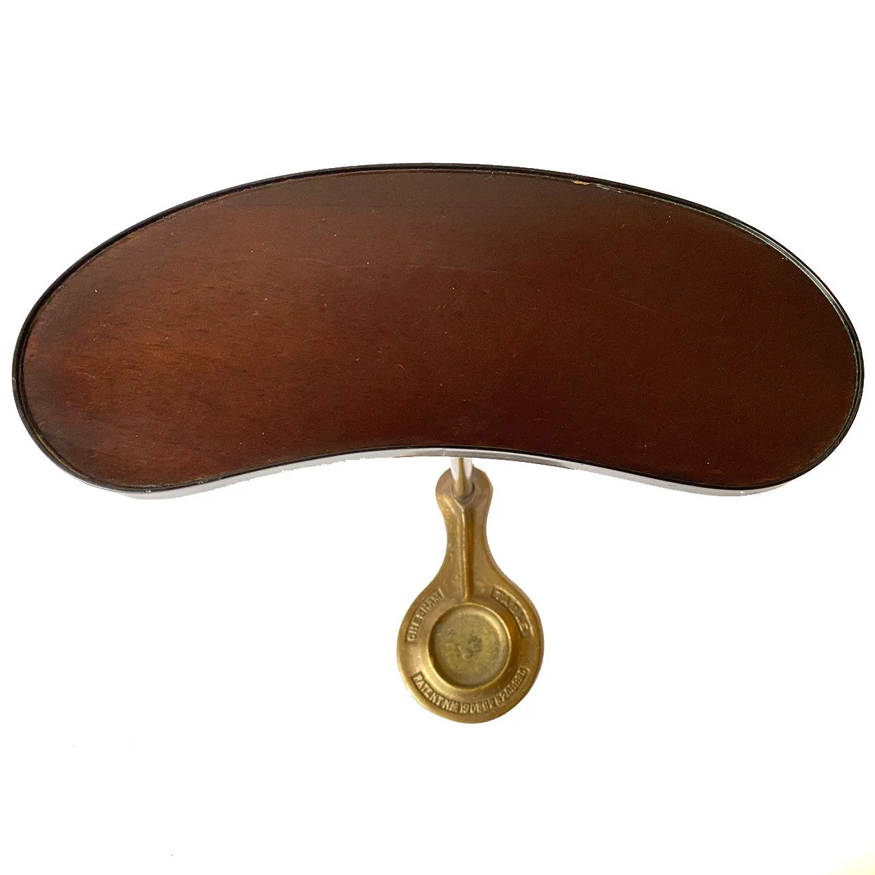 Argentine Chesham Brass and Mahogany Adjustable Drinks Side Table