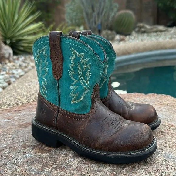 Ariat Distressed Brown Fatbaby Heritage Kids Boots