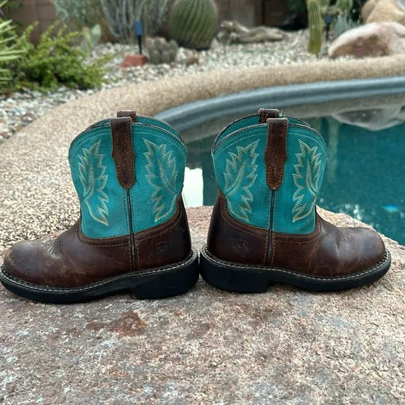 Ariat Distressed Brown Fatbaby Heritage Kids Boots