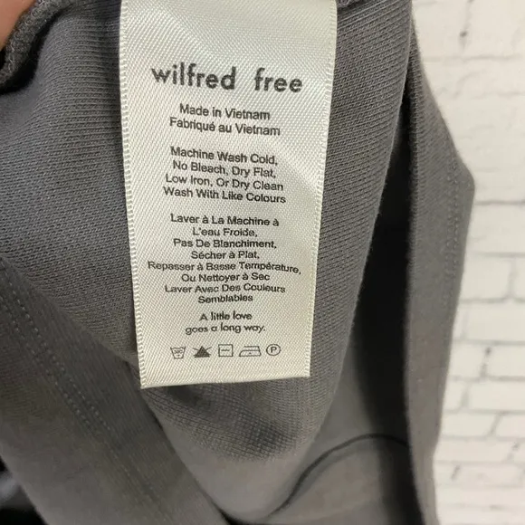 Aritzia Wilfred Free Womens Gray Cotton Spandex Sheath Pencil Skirt Size L H2