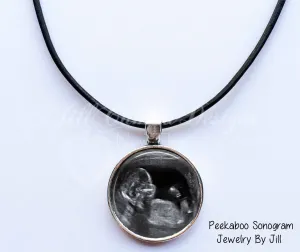 Baby Sonogram necklace for Dad - Baby Sonogram Jewelry