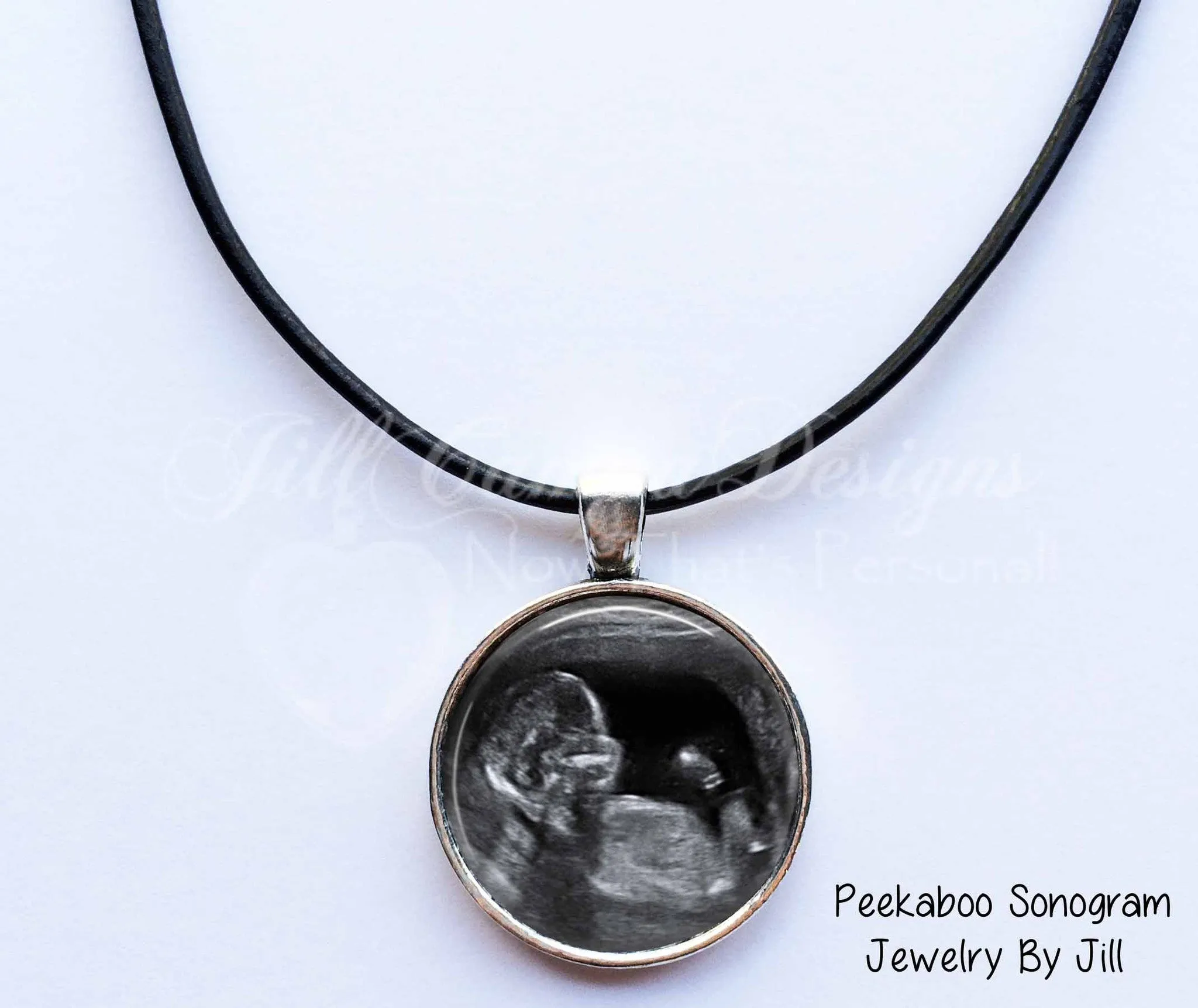 Baby Sonogram necklace for Dad - Baby Sonogram Jewelry