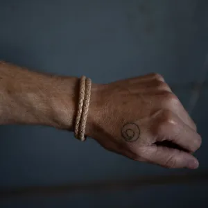 Baja Braid Leather Bracelet | Natural