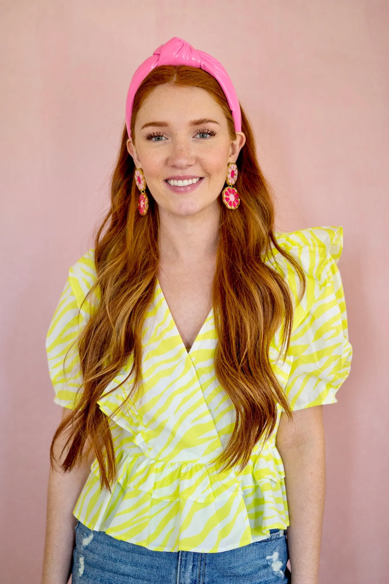 Barbie Pink Patent Leather Knotted Headband