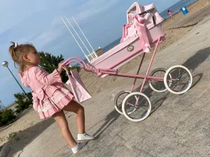 Bebelux 'Sweet Mini Pink' Spanish Doll's Pram & Bag 2034-R