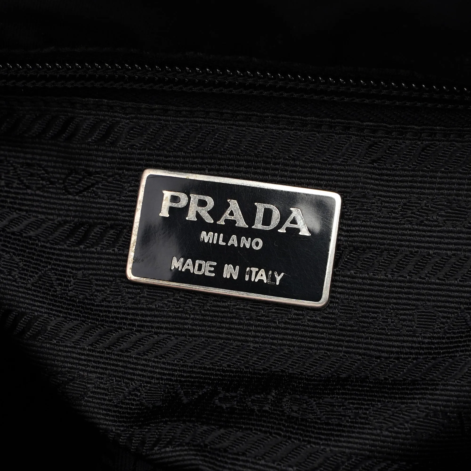 Black Spazzolato Tessuto Tote