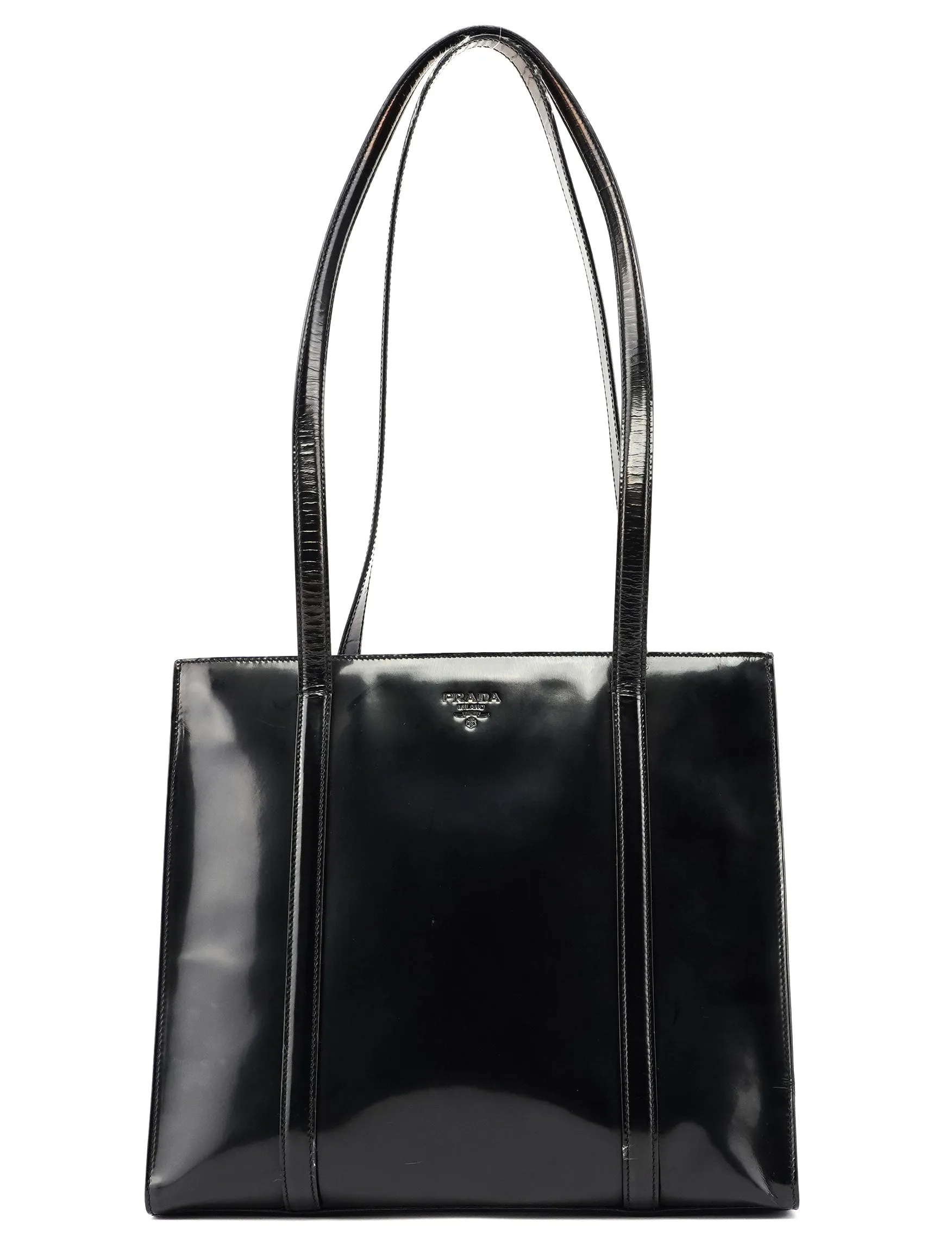 Black Spazzolato Tote