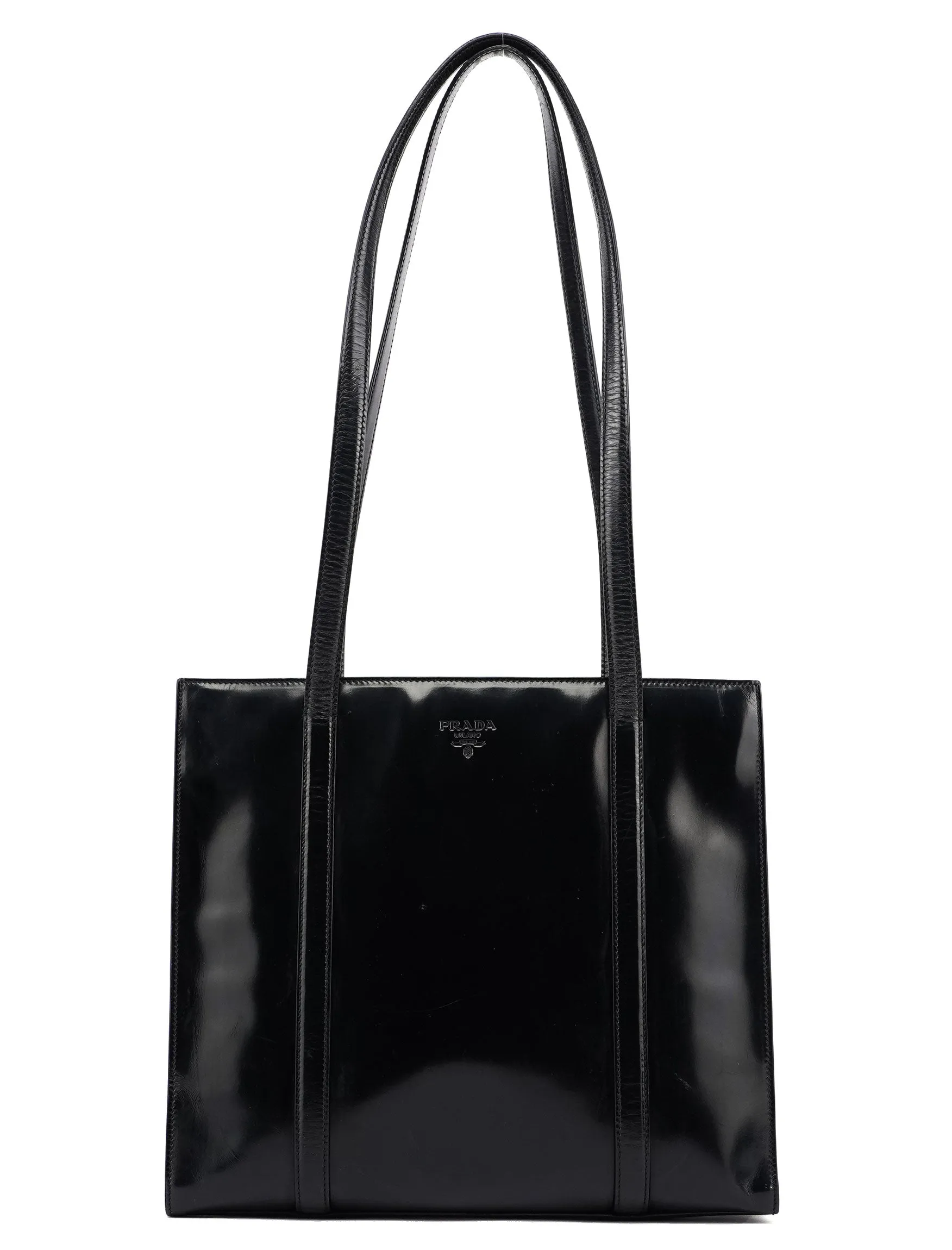Black Spazzolato Tote
