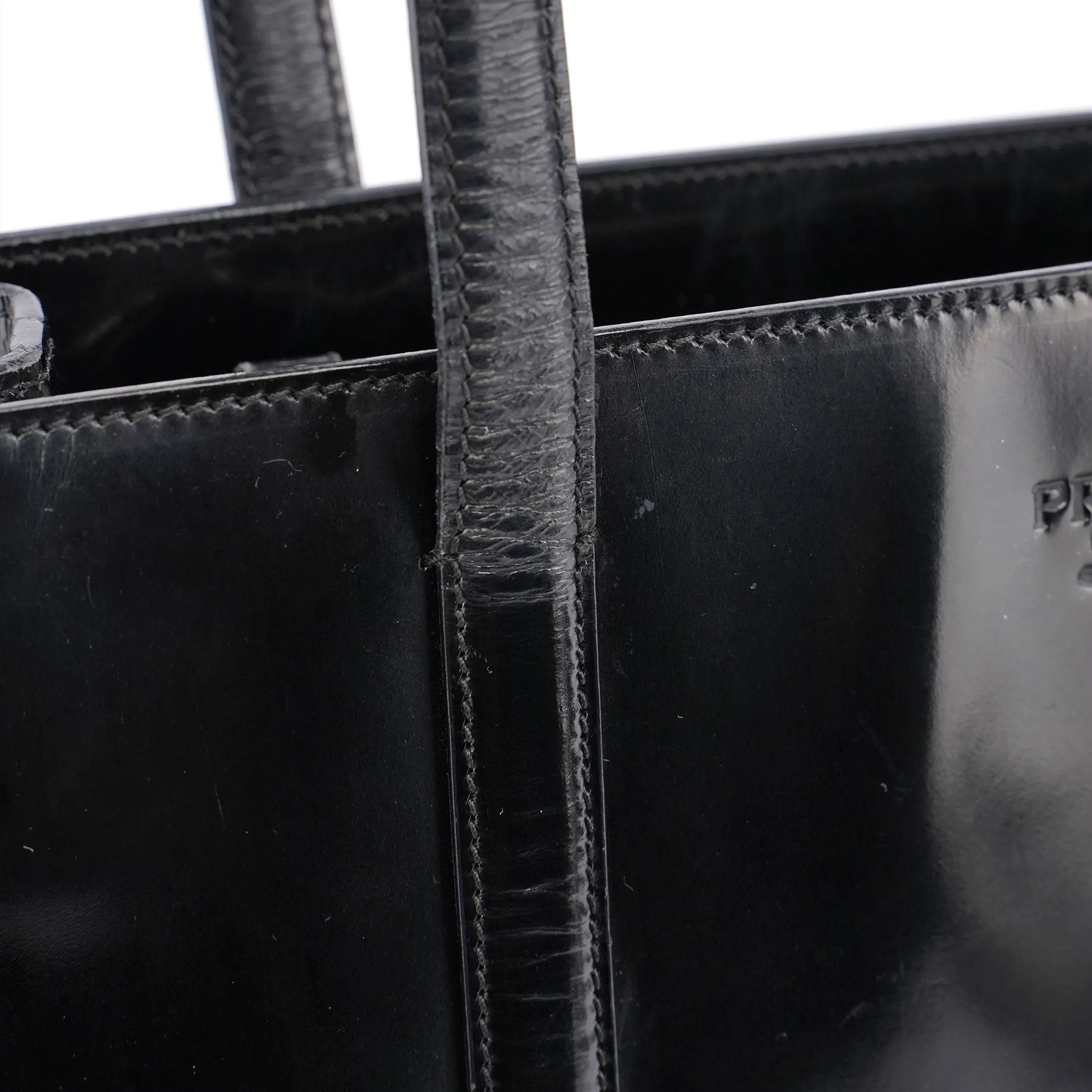 Black Spazzolato Tote