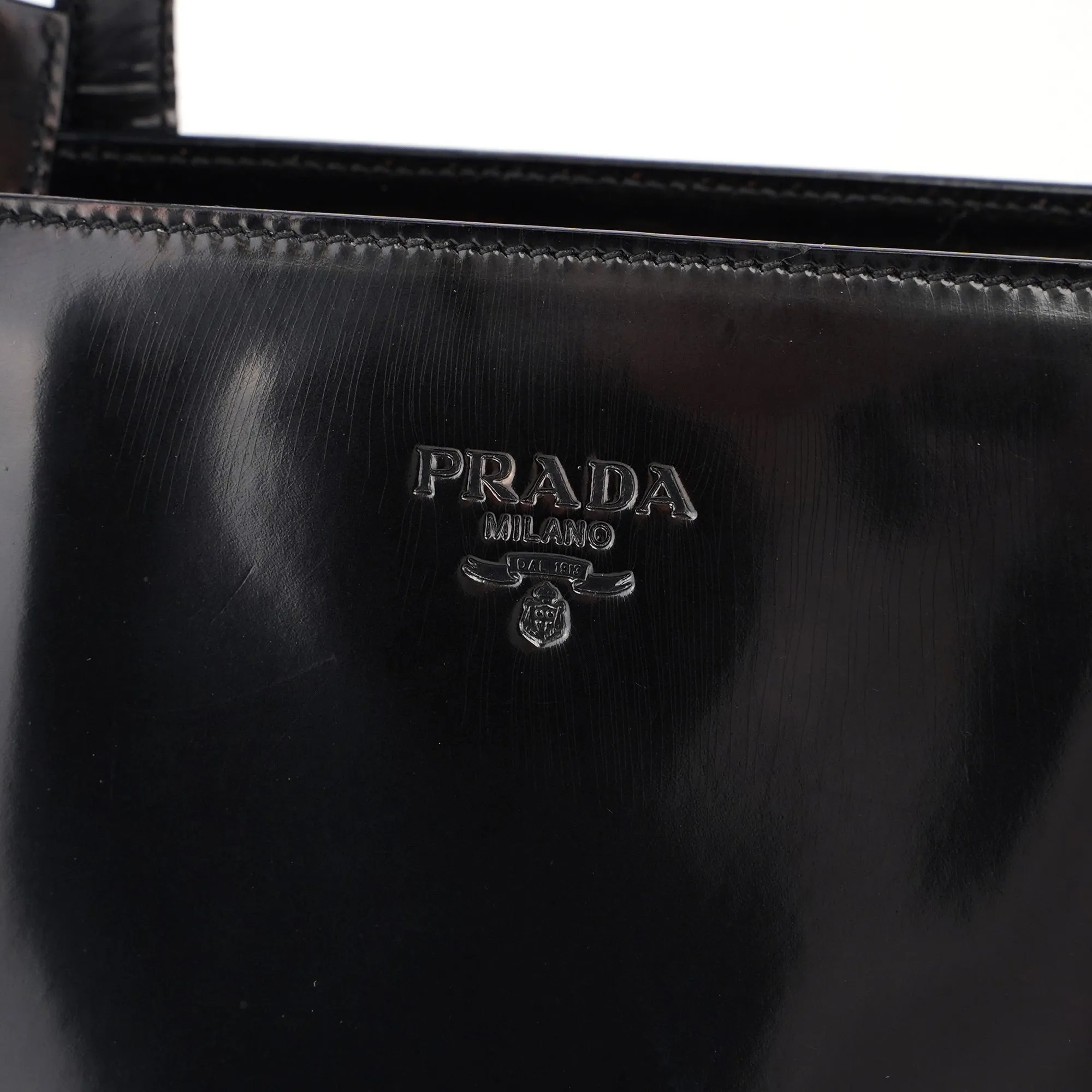 Black Spazzolato Tote