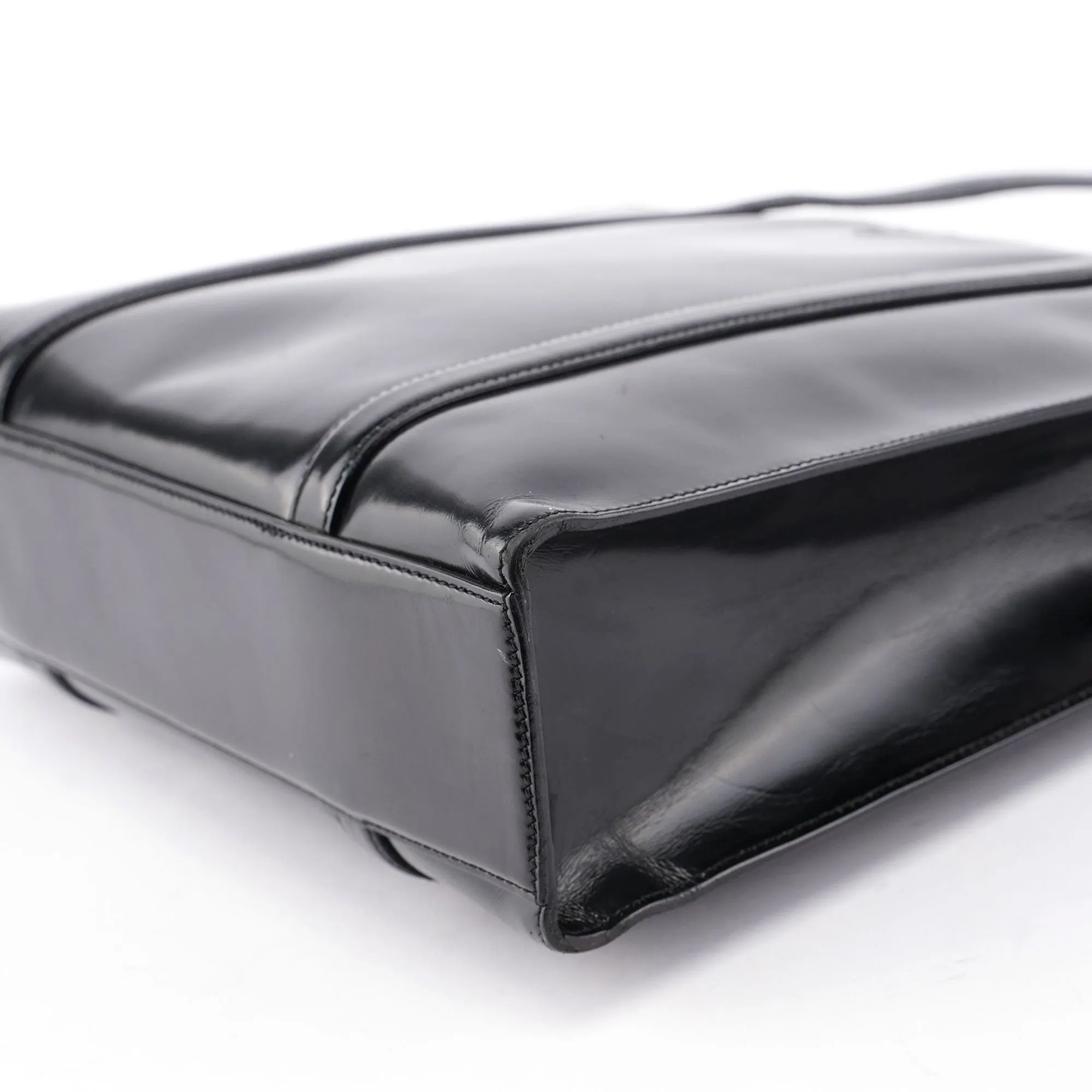 Black Spazzolato Tote