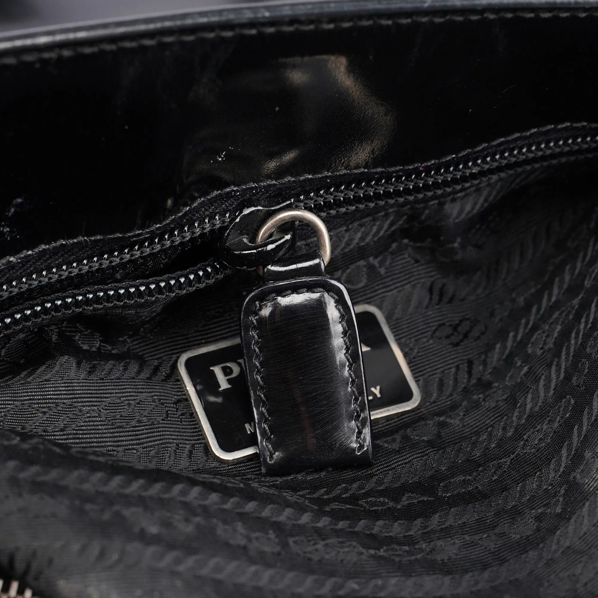 Black Spazzolato Tote