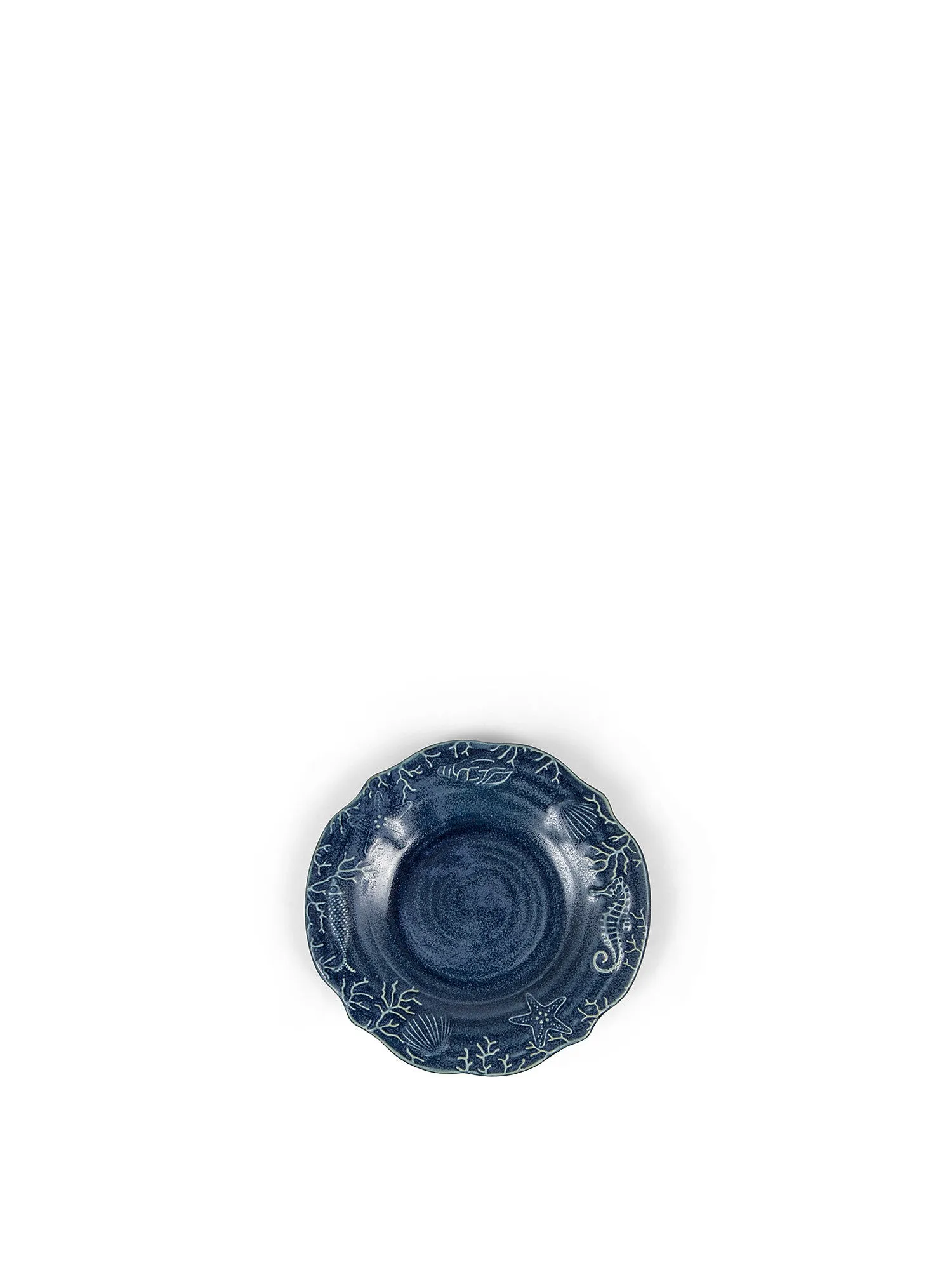 Blue porcelain bread plate
