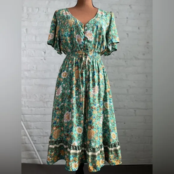Bohemian Style - Floral Print Dress