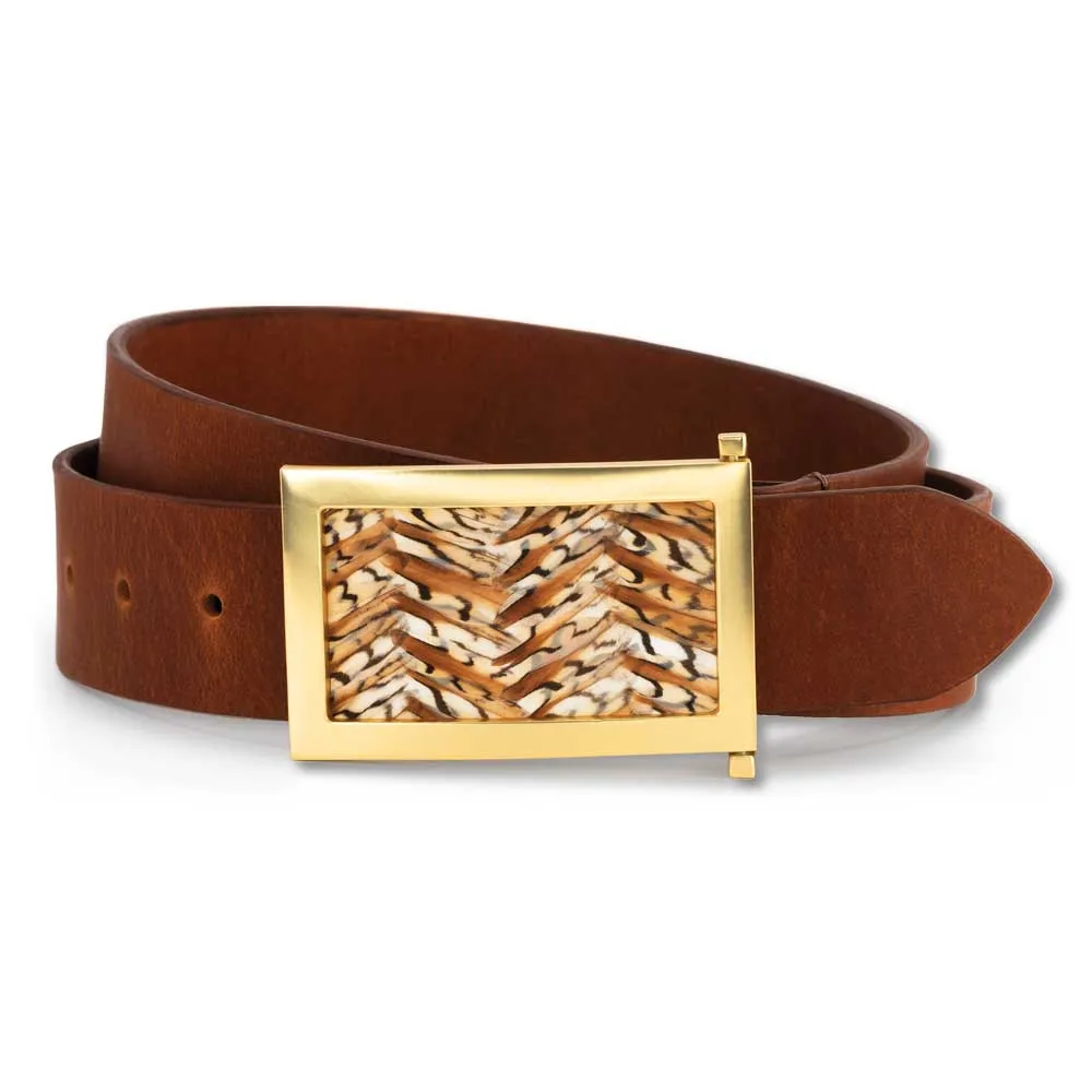 Brackish Ladies Due West Quail Feather Belt