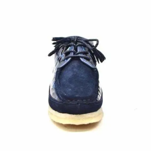 British Walkers Knicks Croc Men's Navy Blue Crocodile Leather and Suede Limited Edition Style