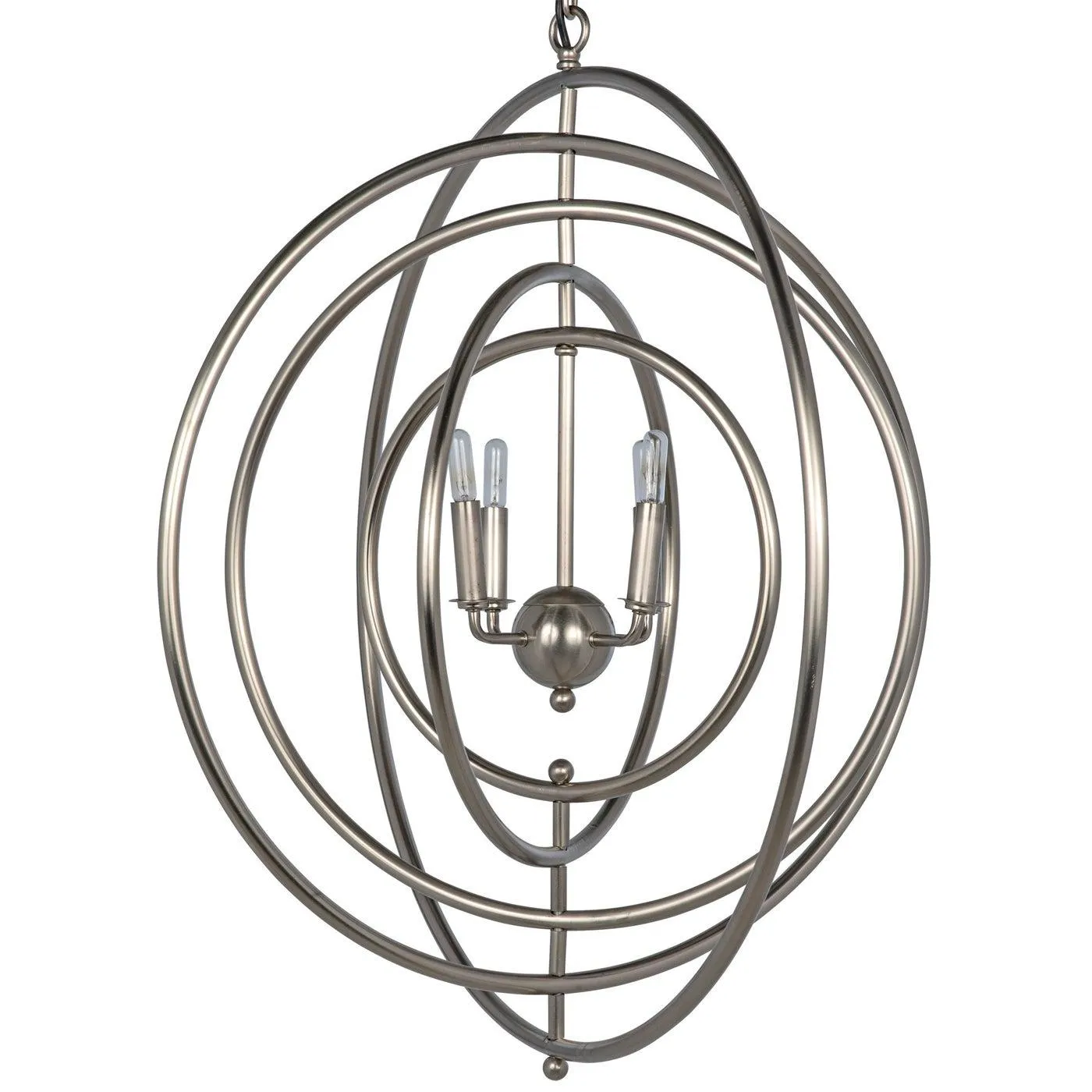 Brooks Pendant, Metal with Antique Silver Finish